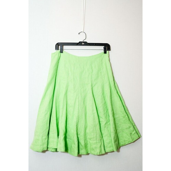 Lauren Ralph Lauren Petite 8P light green linen skirt - Picture 1 of 6